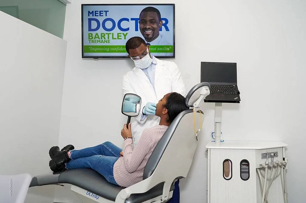 Dr. Bartley with young patient